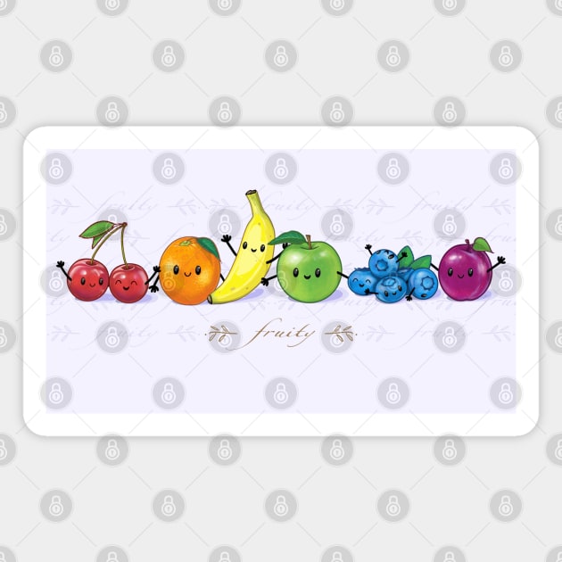 Fruity Rainbow of Fruit Magnet by ElephantShoe